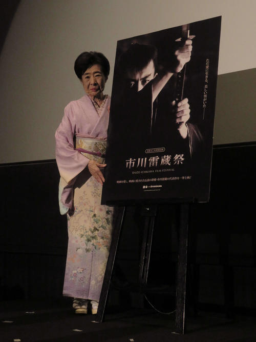市川雷蔵さん没後50年特別企画「市川雷蔵祭」のトークショーに参加した中村玉緒（撮影・大井義明）