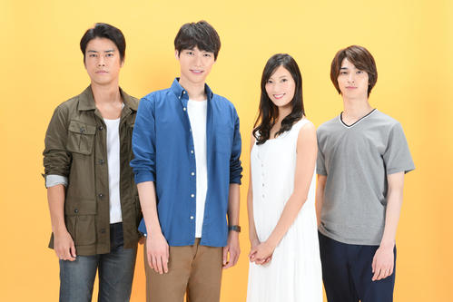平井堅が主題歌を担当するTBS系ドラマ「4分間のマリーゴールド」に出演する、左から桐谷健太、福士蒼汰、菜々緒、横浜流星