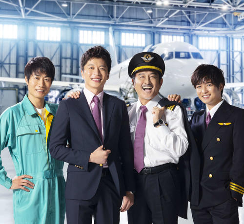 テレビ朝日系ドラマ「おっさんずラブ－in　the　sky－」に出演する、左から戸次重幸、田中圭、吉田鋼太郎、千葉雄大
