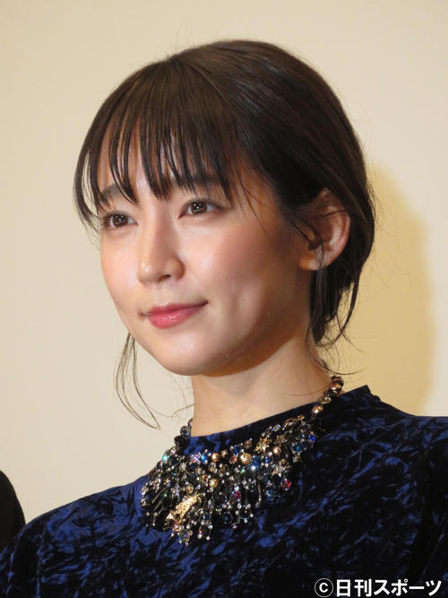 映画「見えない目撃者」大ヒット御礼舞台あいさつに出席した吉岡里帆