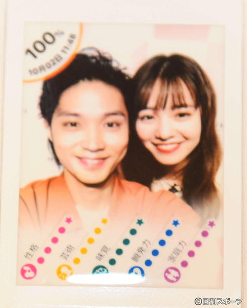 相性診断で「100％」と出た磯村勇斗と横田真悠（撮影・松本久）