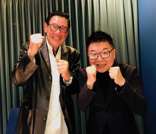 田淵幸一氏（左）と生島ヒロシ