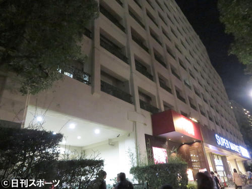 タレント田代まさしの自宅マンションの外観（撮影・佐藤成）
