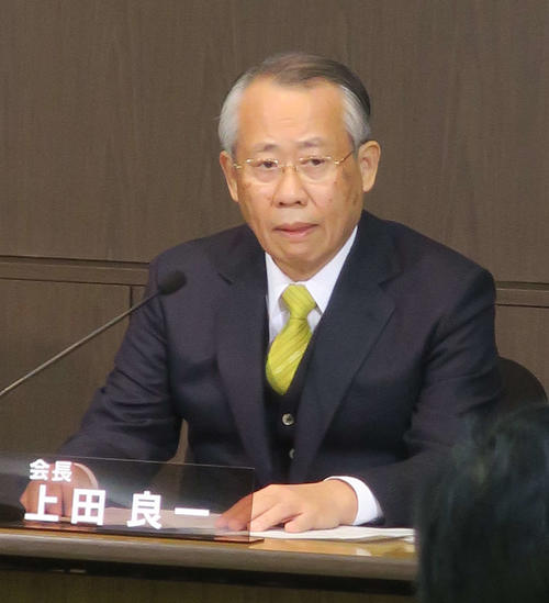 NHK上田良一会長（2017年1月25日撮影）