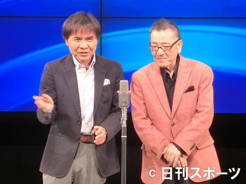 「Wヤング」平川幸男さん（右）、左は相方の佐藤武志（2019年4月9日撮影）