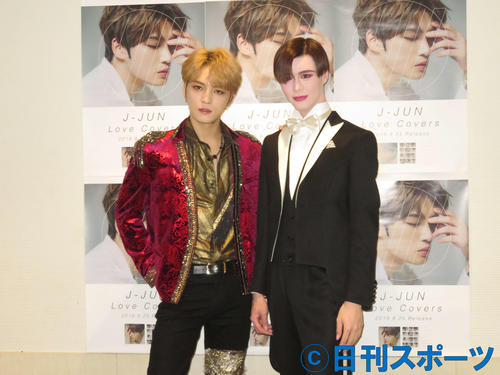 初コラボレーションに挑戦したジェジュン（左）とMatt（撮影・横山慧）
