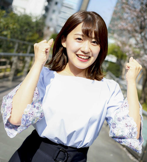 日本テレビ尾崎里紗アナウンサー（2019年3月26日撮影）