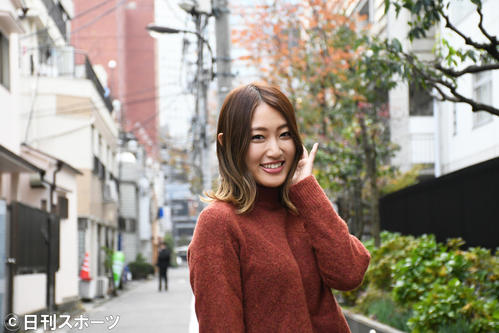 現在スペインを中心に芸能活動を行っている元NMB48の上枝恵美加（撮影・大友陽平）