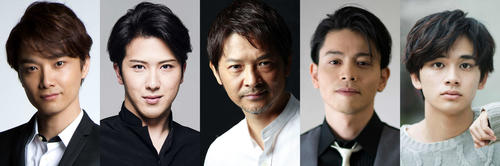 新たに出演が発表された、左から井上芳雄、尾上松也、緒形直人、吉沢悠、北村匠海