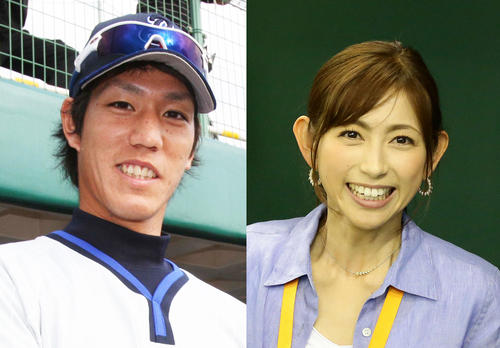 元ＤｅＮＡ荒波翔（左）と宮崎瑠依