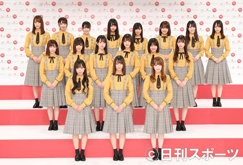 「第70回NHK紅白歌合戦」出場者発表会見で撮影に応じる日向坂46（2019年11月14日撮影）