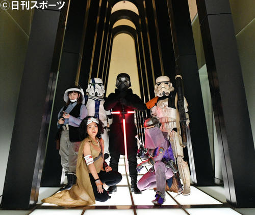 スター・ウォーズのコスプレするファン（撮影・滝沢徹郎）
