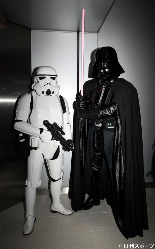 スター・ウォーズのコスプレするファン（撮影・滝沢徹郎）