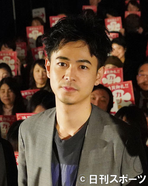 映画「カツベン」大ヒット記念舞台あいさつに出席した成田凌（撮影・佐藤成）