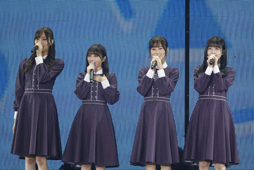 2年連続の台湾公演を開催した乃木坂46。左から梅澤美波、与田祐希、山下美月、久保史緒里