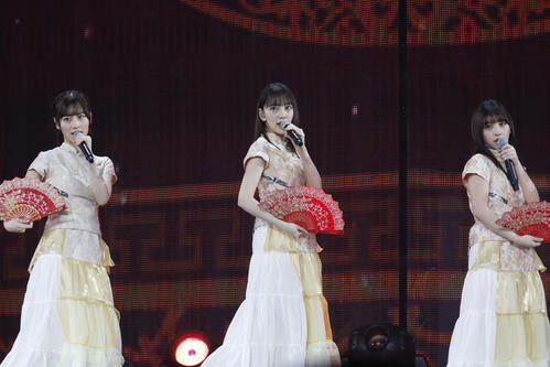 2年連続の台湾公演を開催した乃木坂46。左から山下美月、堀未央奈、与田祐希