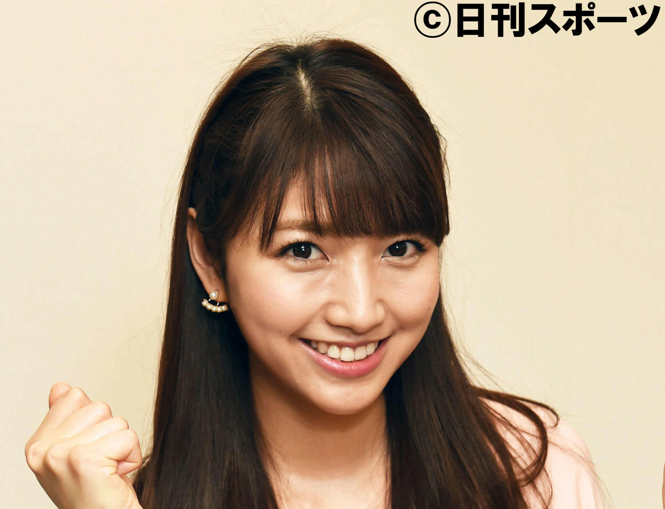 フジテレビ三田友梨佳アナウンサー（2015年11月13日撮影）