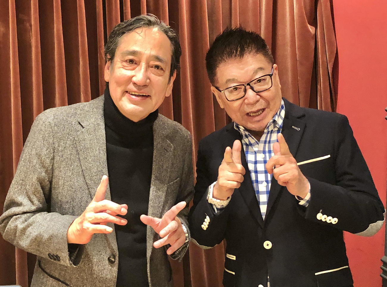 ルー大柴（左）と生島ヒロシ