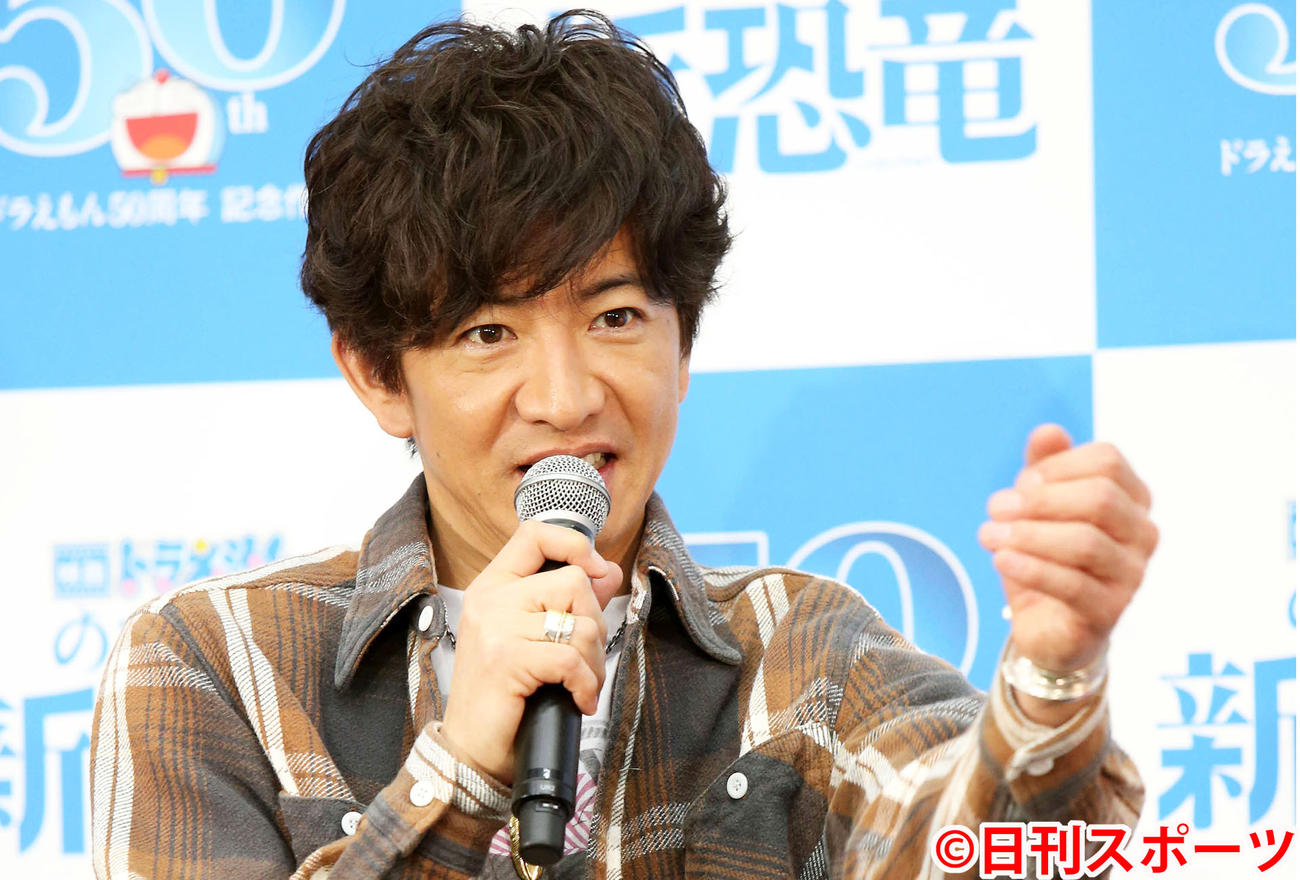 質問に答える木村拓哉（撮影・鈴木正人）