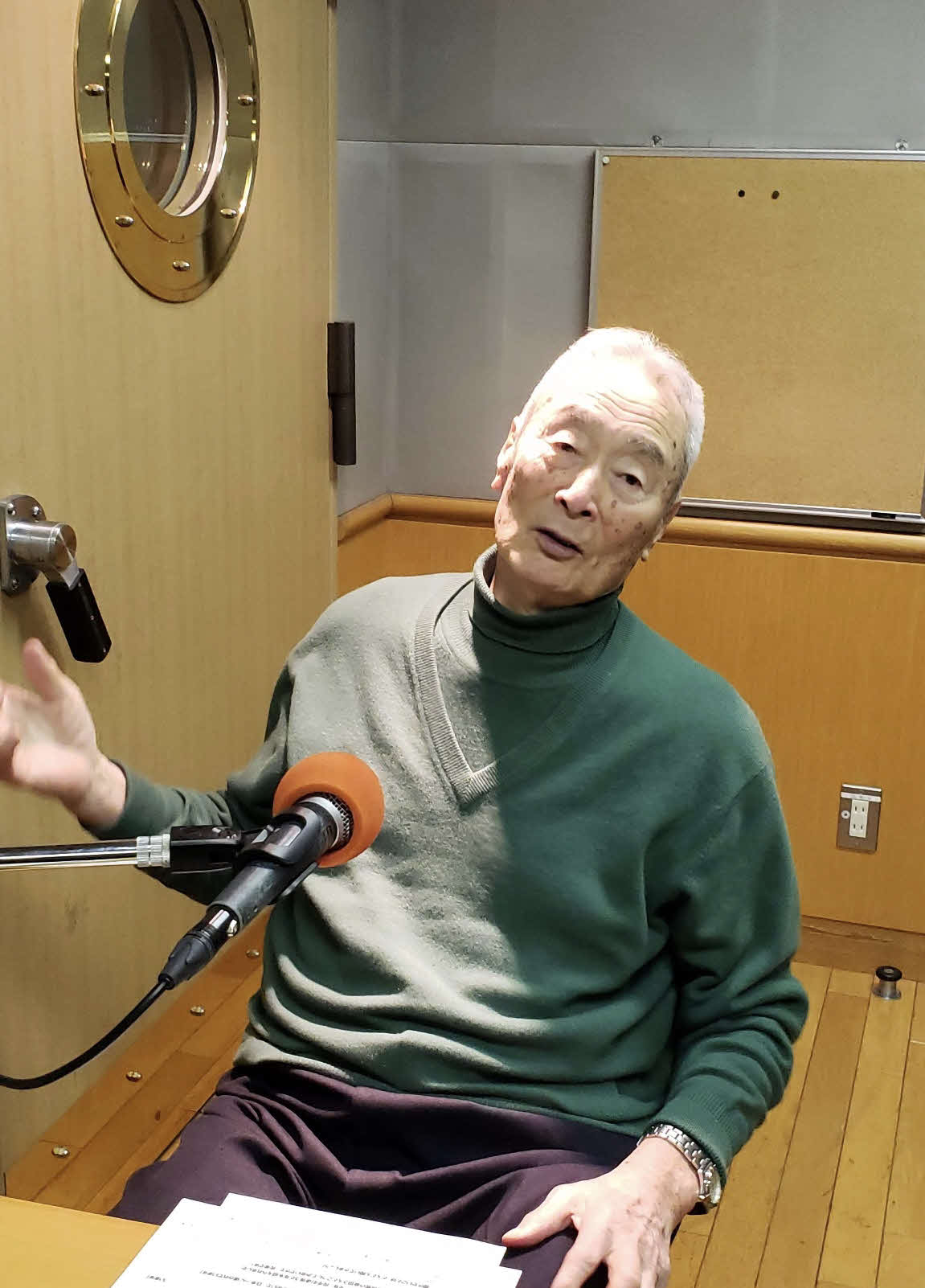 昨年、FMヨコハマ「バイレヨコハマ」にゲスト出演した金田正一さん