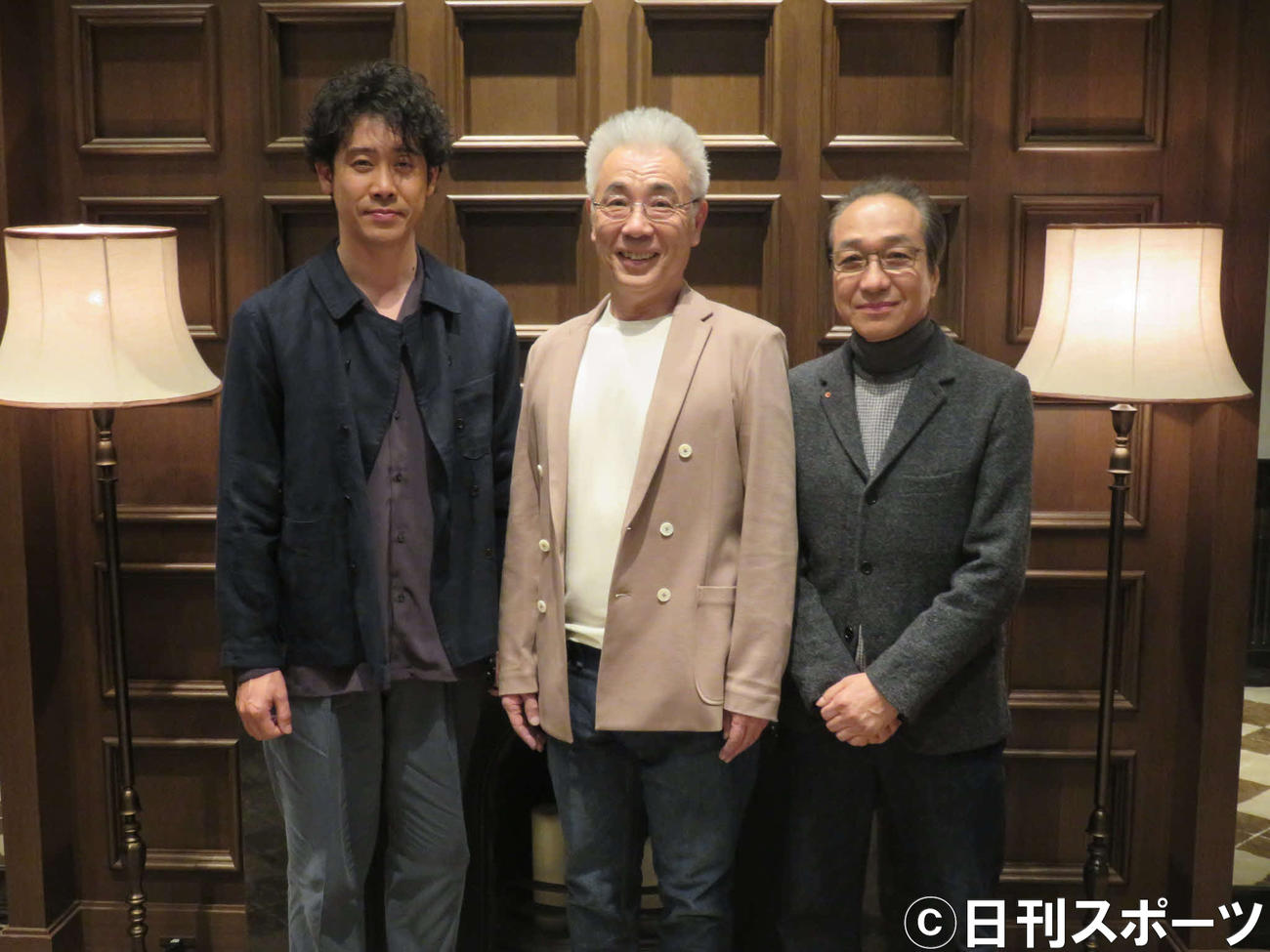 舞台「ART」に出演する、左から大泉洋、イッセー尾形、小日向英世