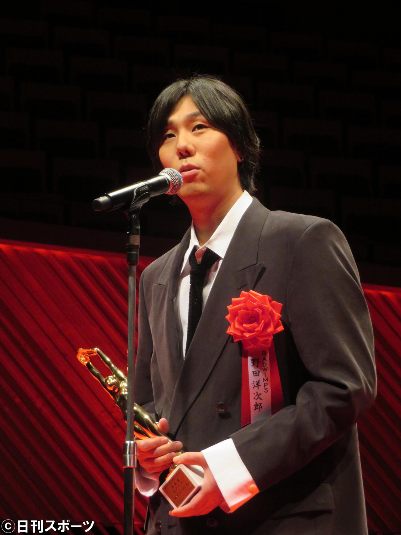 第74回毎日映画コンクールで音楽賞を受賞したRADWIMPS野田洋次郎