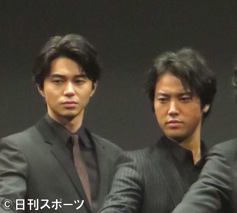 東出昌大、桐谷健太（2015年8月7日撮影）