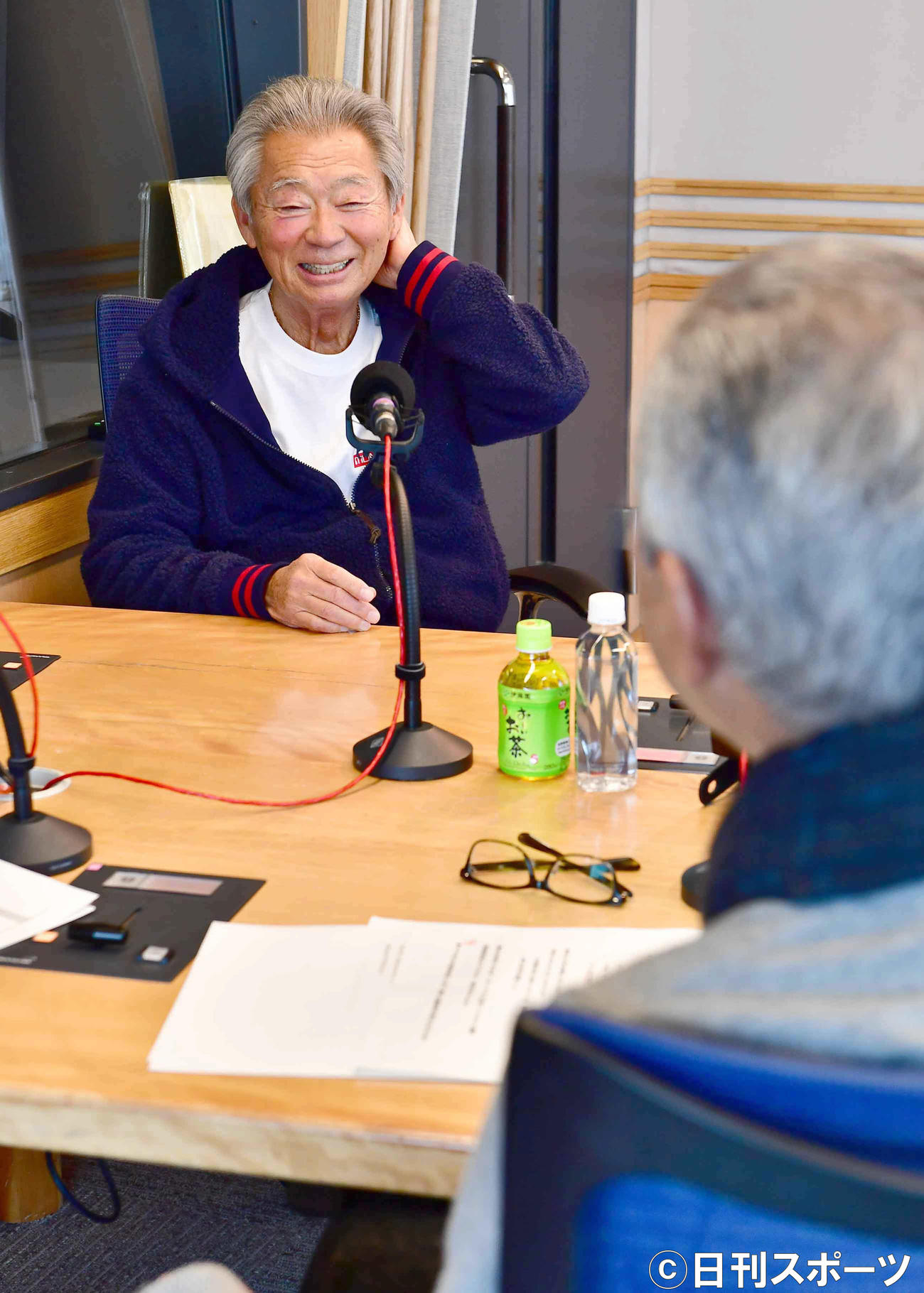 文化放送「大竹まこと　ゴールデンラジオ」に生出演した、みのもんた（撮影・小沢裕）