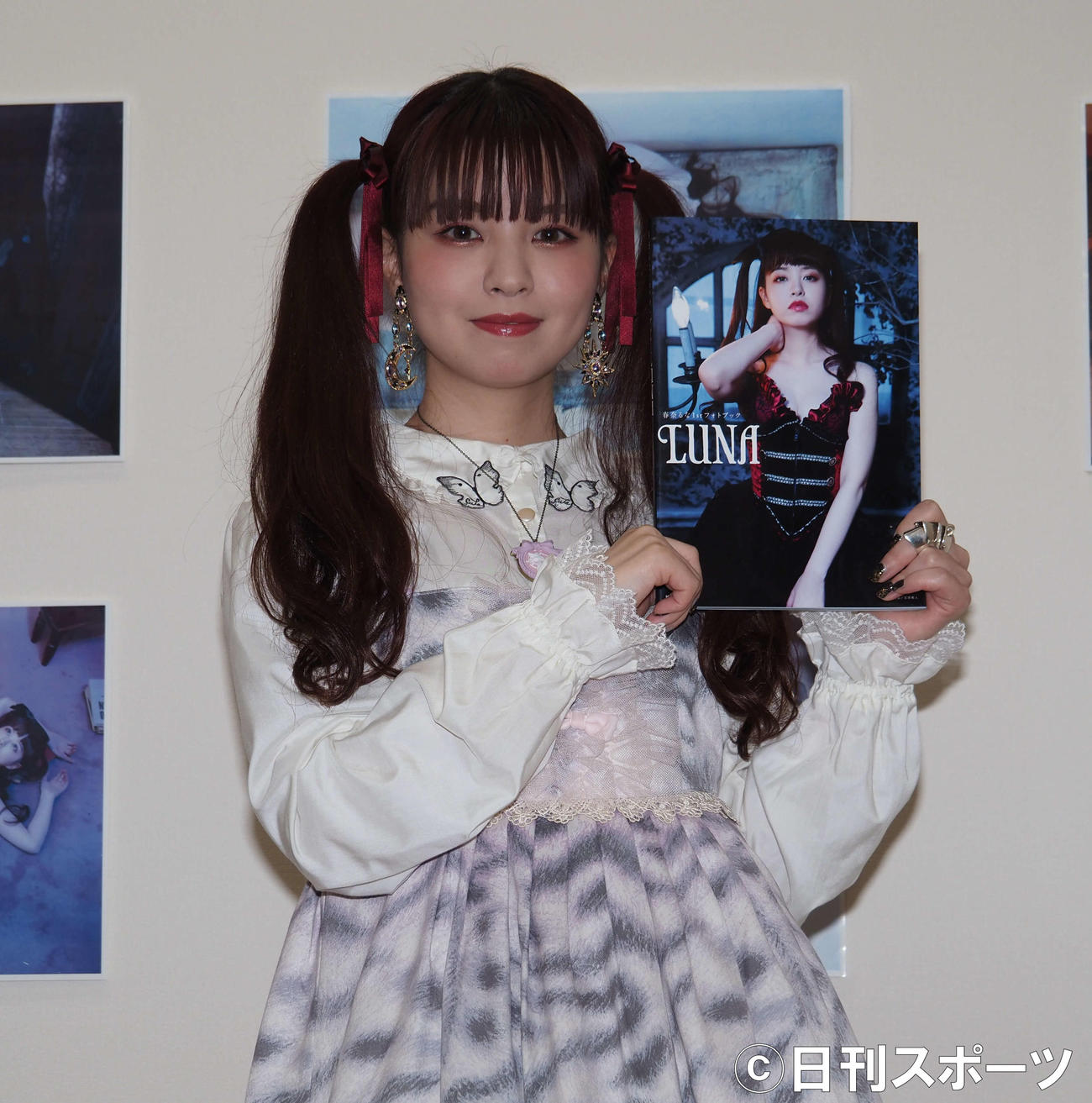 ファーストフォトブック「LUNA」発売記念取材会を行った春奈るな（撮影・遠藤尚子）