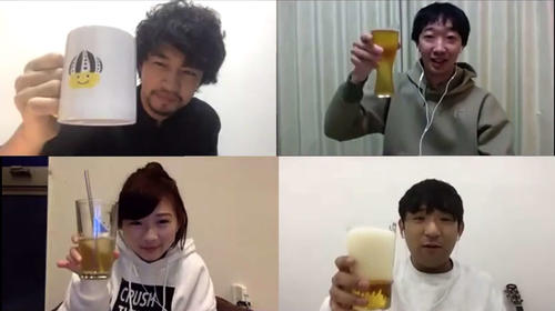 「TOKYO TELEWORK FILM」に参加した、上段左から斎藤工、大水洋介、下段左から伊藤沙莉、酒井健太