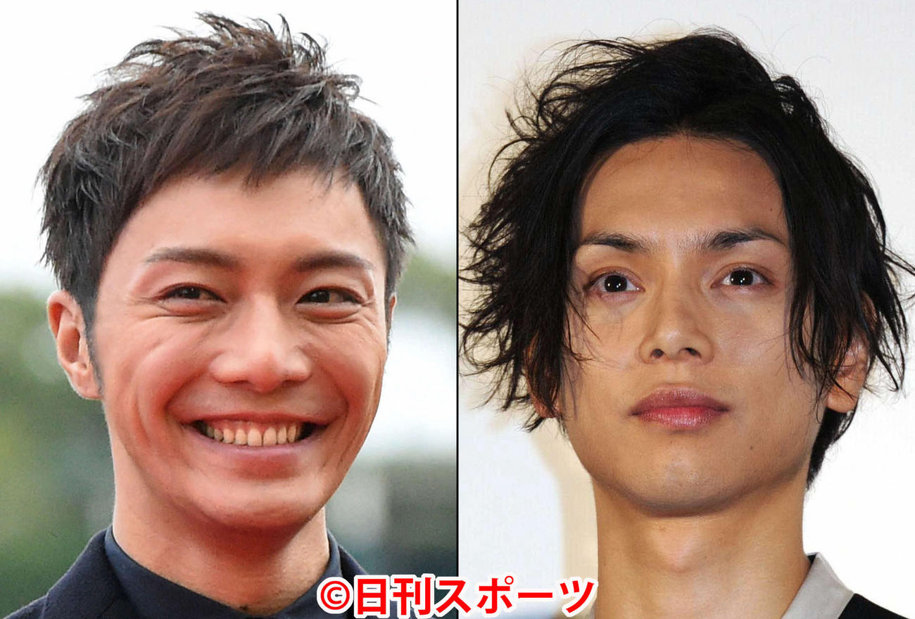 元俳優の平宮博重さん（左）と水嶋ヒロ