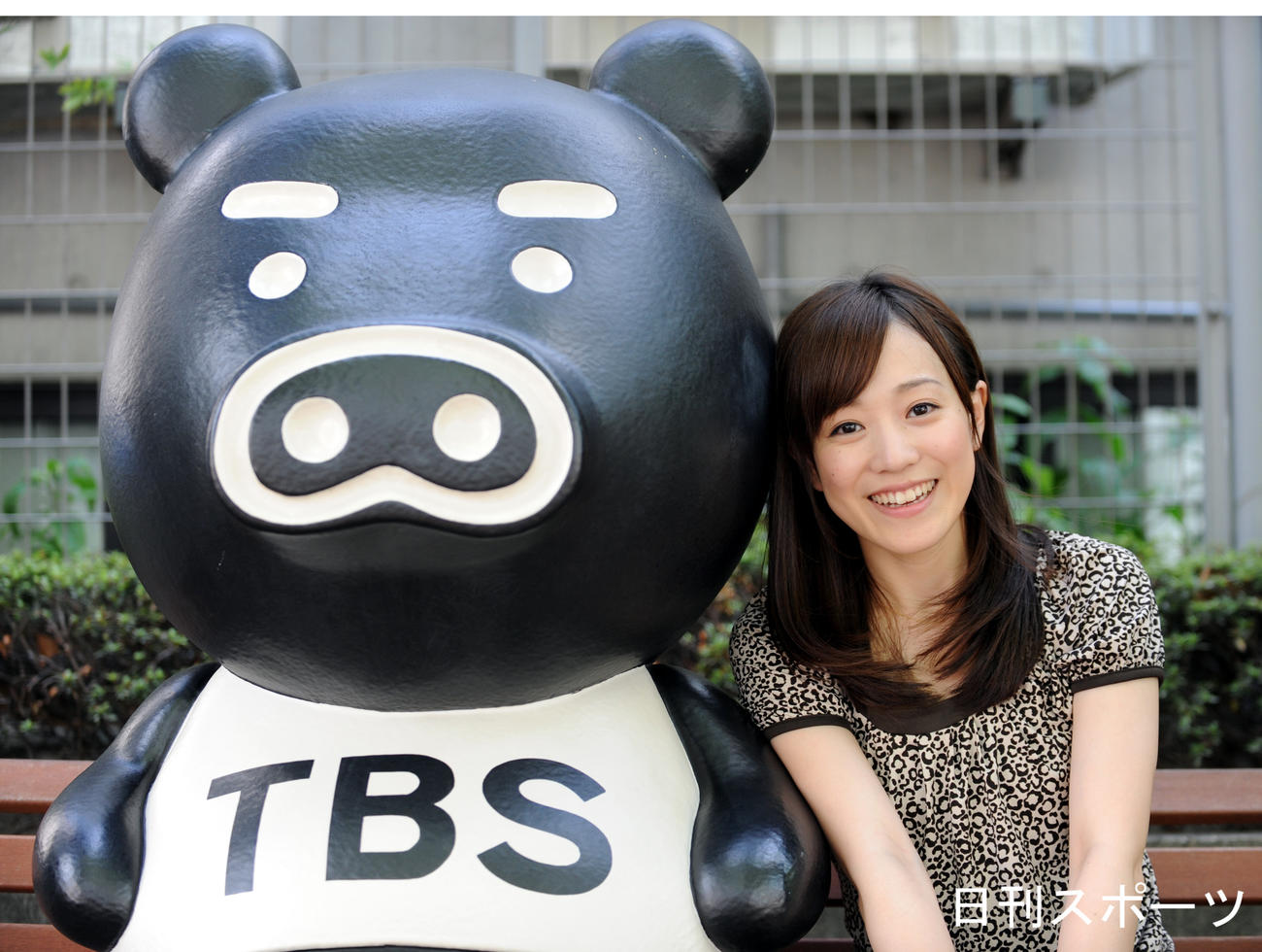 癒やし系の笑顔が魅力のTBS江藤愛アナ（2010年9月22日撮影）