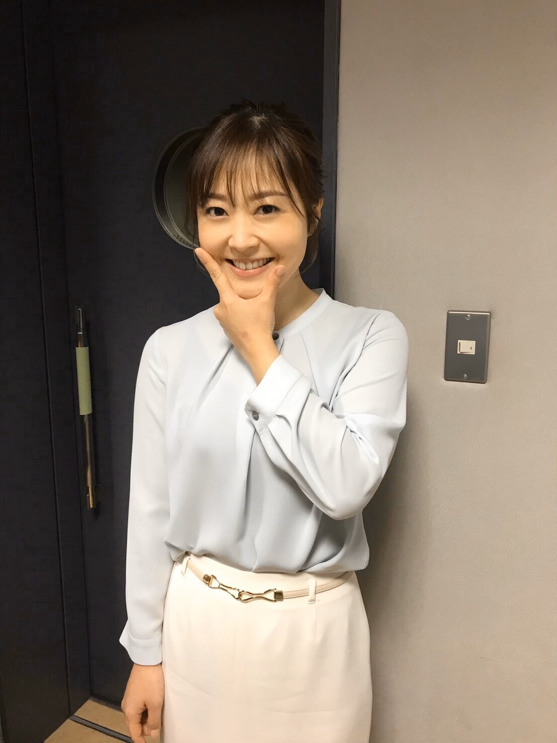 日本テレビ系連続ドラマ「美食探偵　明智五郎」でスマホの音声検索機能“クルックー”の声を担当していることを明かした水卜麻美アナウンサー
