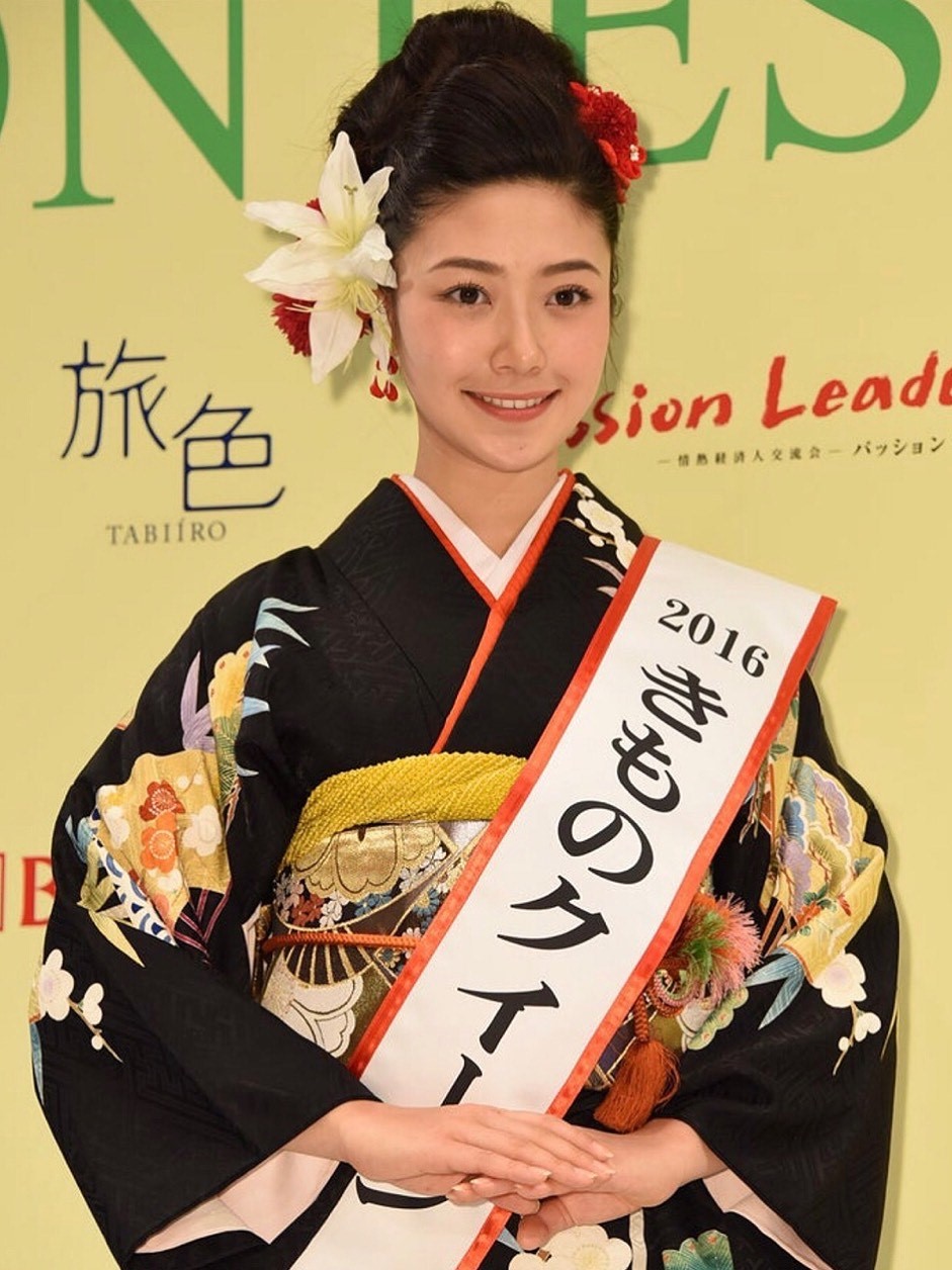 2016年の「きものクイーン」に選ばれた松田和佳アナウンサー