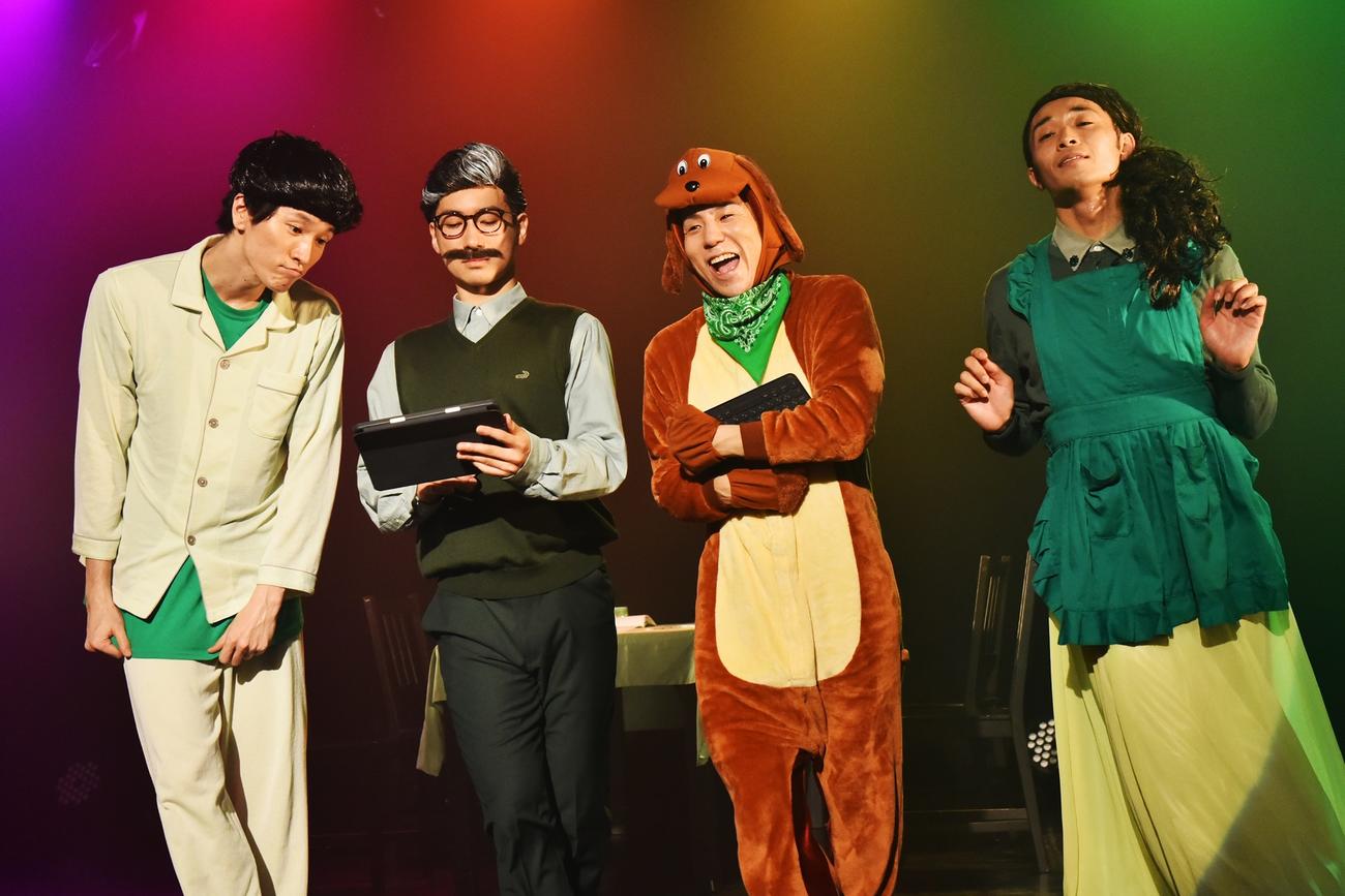 無観客ライブ「NAMA！　HO！　SHOW！」のオンライン公開舞台稽古を行ったs＊＊tkingz（左からNOPPO、Oguri、kazuki、shoji）