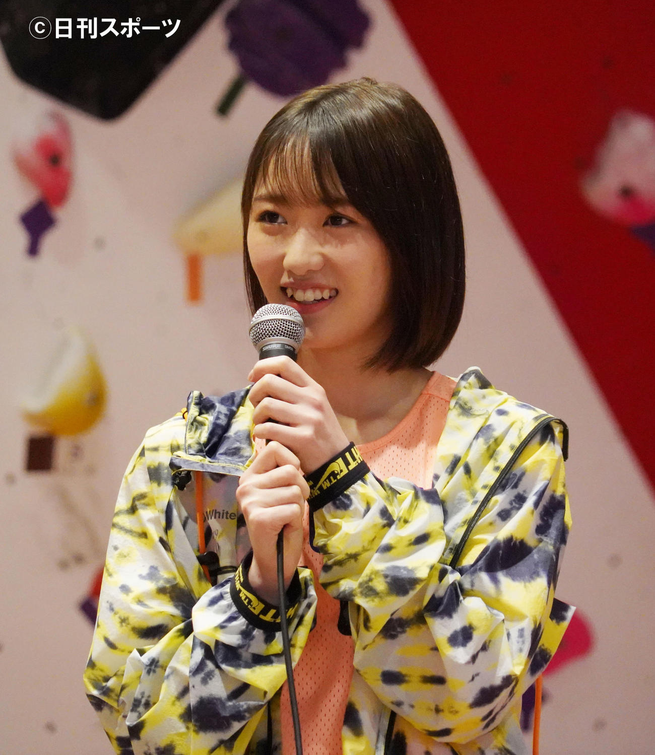 映画「のぼる小寺さん」の公開直前ボルダリングイベントに出席した工藤遥（撮影・佐藤成）