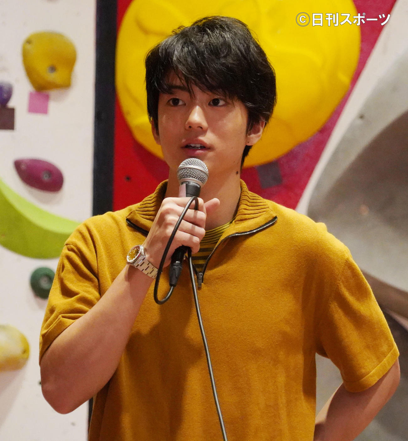 映画「のぼる小寺さん」の公開直前ボルダリングイベントに出席した伊藤健太郎（撮影・佐藤成）