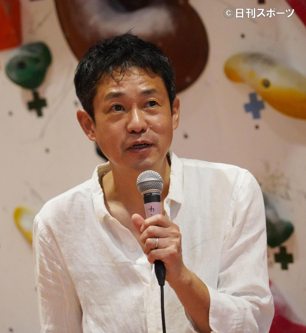映画「のぼる小寺さん」の公開直前ボルダリングイベントに出席した古厩智之監督（撮影・佐藤成）