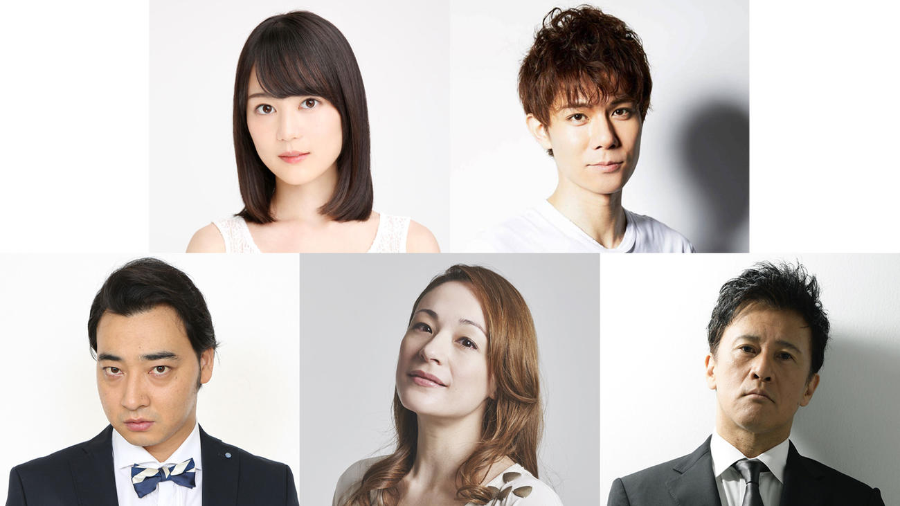 連続ミュージカルドラマ「とどけ！愛のうた」キャスト。上段左から生田絵梨花、柿沢勇人。下段左から斉藤慎二、シルビア・グラブ、橋本じゅん