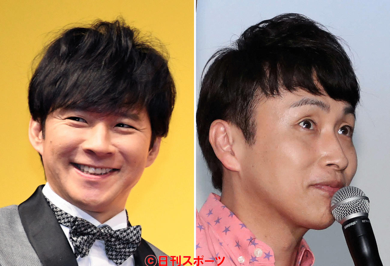 アンジャッシュ渡部建（左）と児嶋一哉