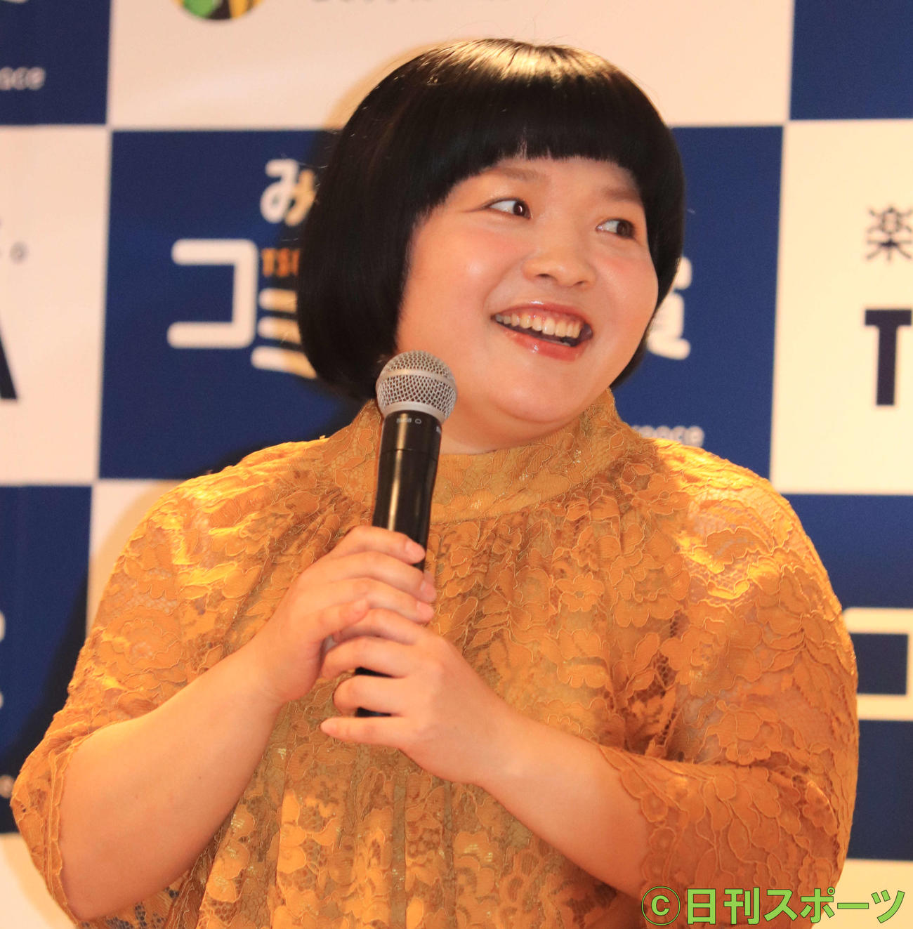 都内でイベントに出席したおかずクラブのオカリナ（撮影・小早川宗一郎）