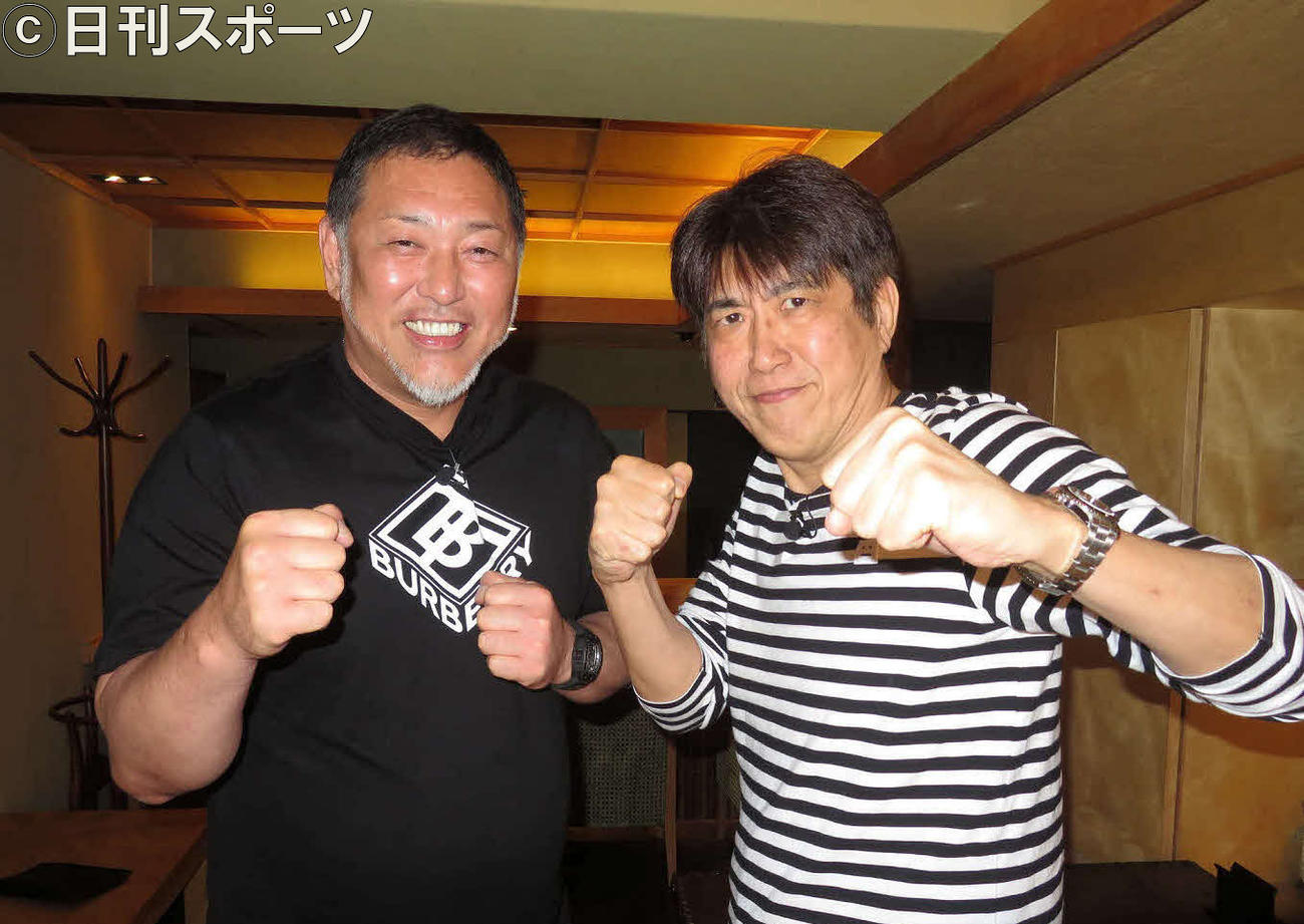 石橋貴明（右）のYouTubeチャンネル「貴ちゃんねるず」に登場した清原和博氏