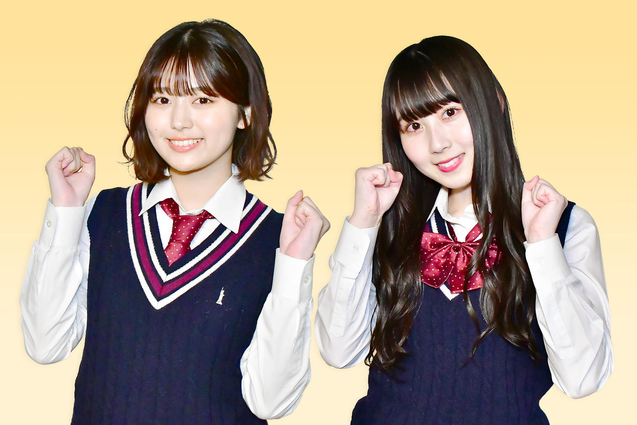 「SKE48　ZERO　POSITION」でMCを務める北野瑠華（左）と新たに就任した井上瑠夏