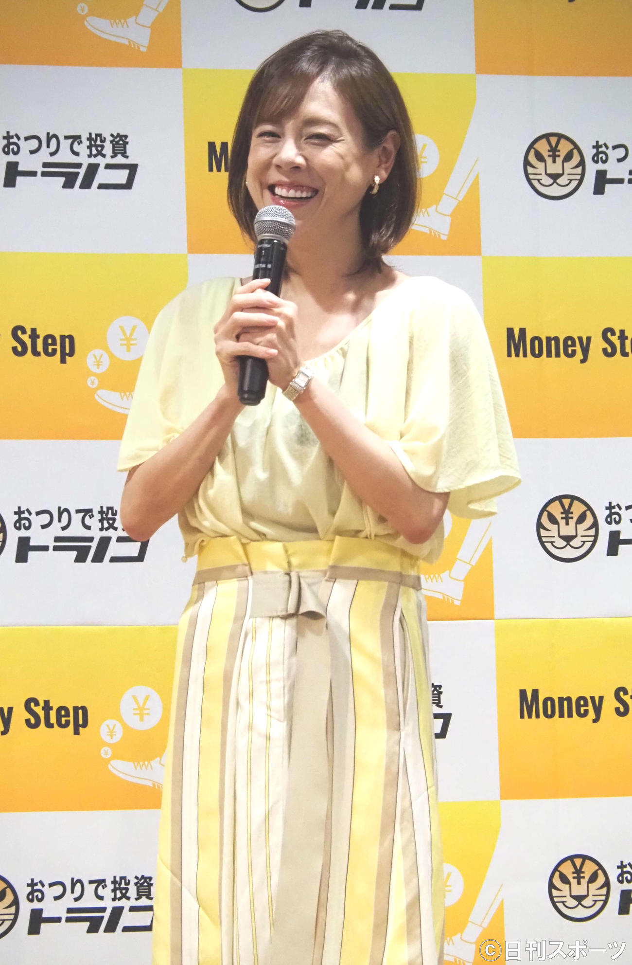「マネーステップ」記者会見に出席した高橋真麻（撮影・遠藤尚子）