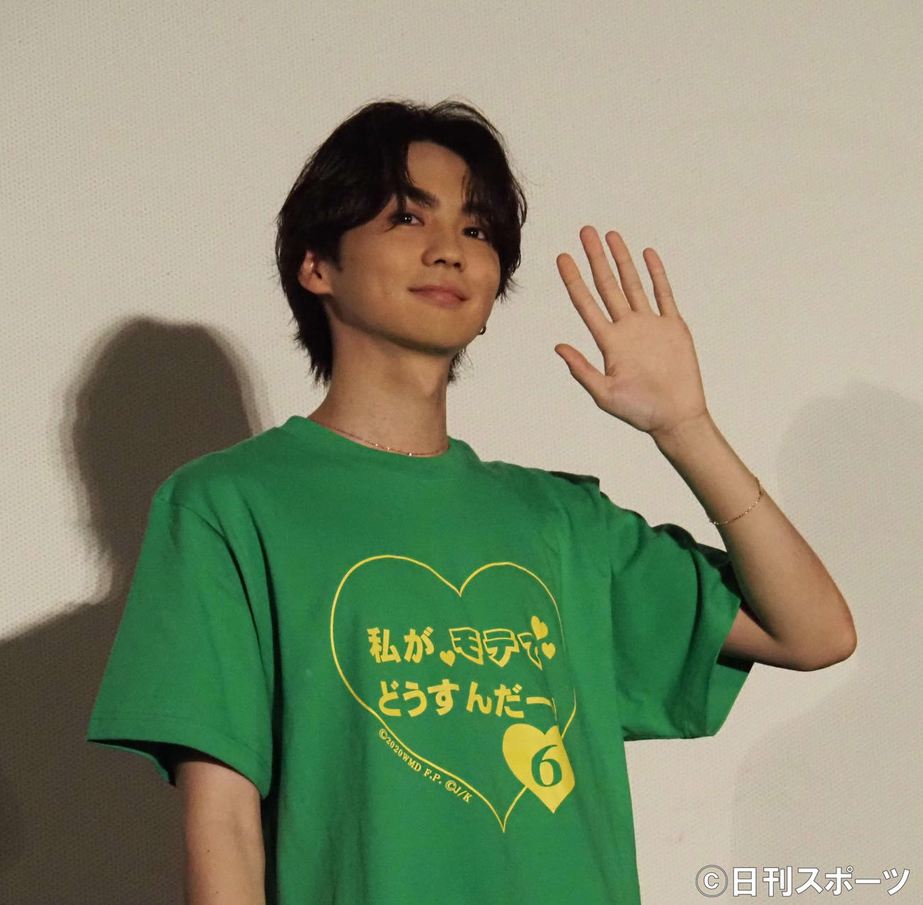 映画「私がモテてどうすんだ」公開記念舞台あいさつに出席したTHE　RAMPAGE吉野北人（撮影・遠藤尚子）