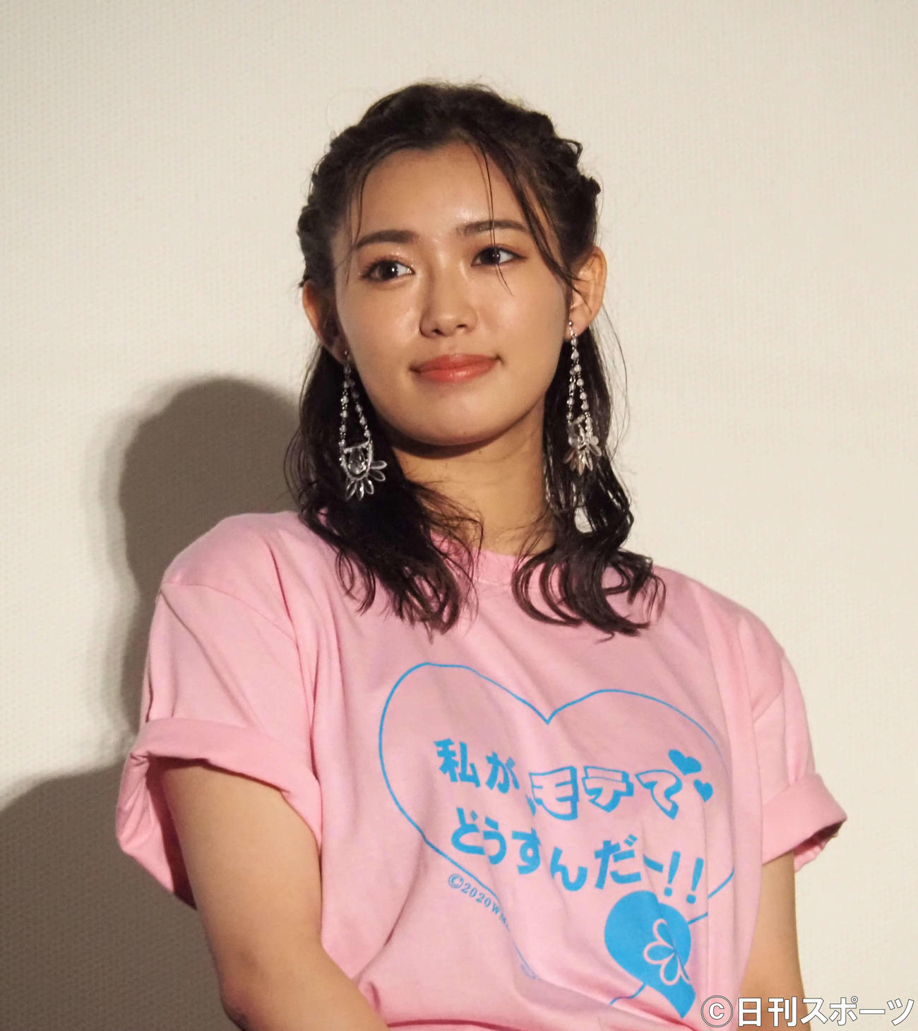 映画「私がモテてどうすんだ」公開記念舞台あいさつに出席したE－girls山口乃々華（撮影・遠藤尚子）
