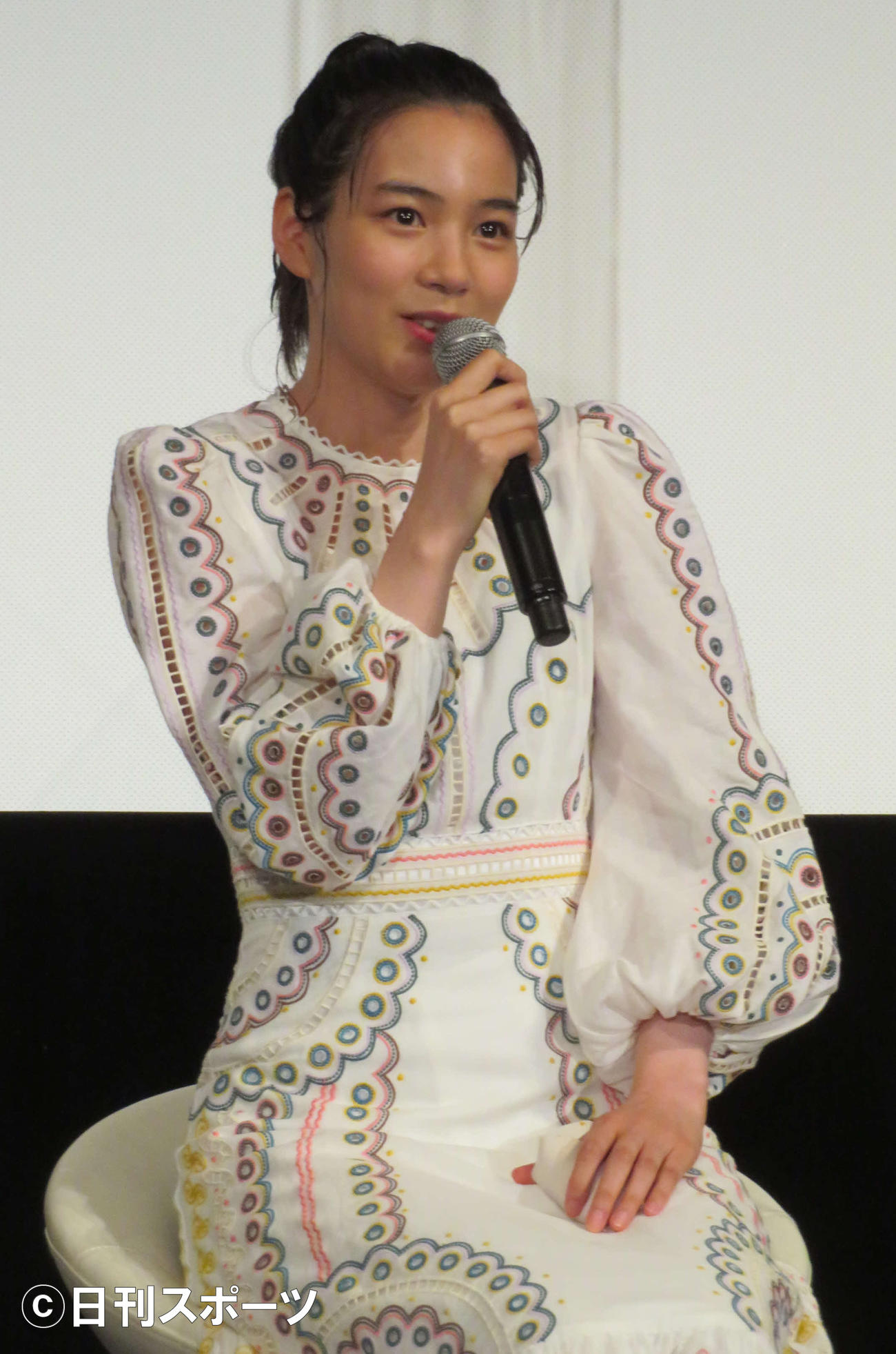 映画「8日で死んだ怪獣の12日の物語－劇場版－」公開直前イベントに登壇した、のん（撮影・村上幸将）