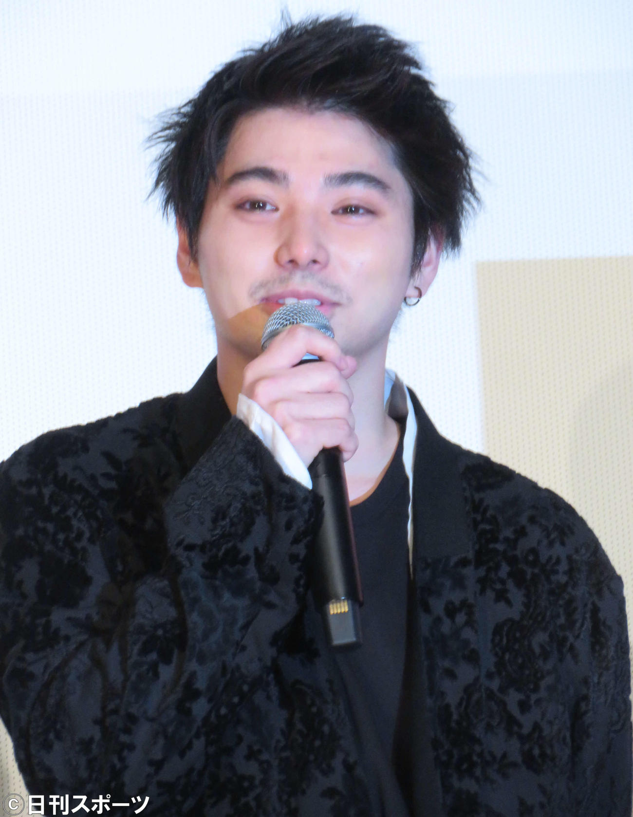 映画「ソワレ」完成報告会に登壇した村上虹郎（撮影・村上幸将）
