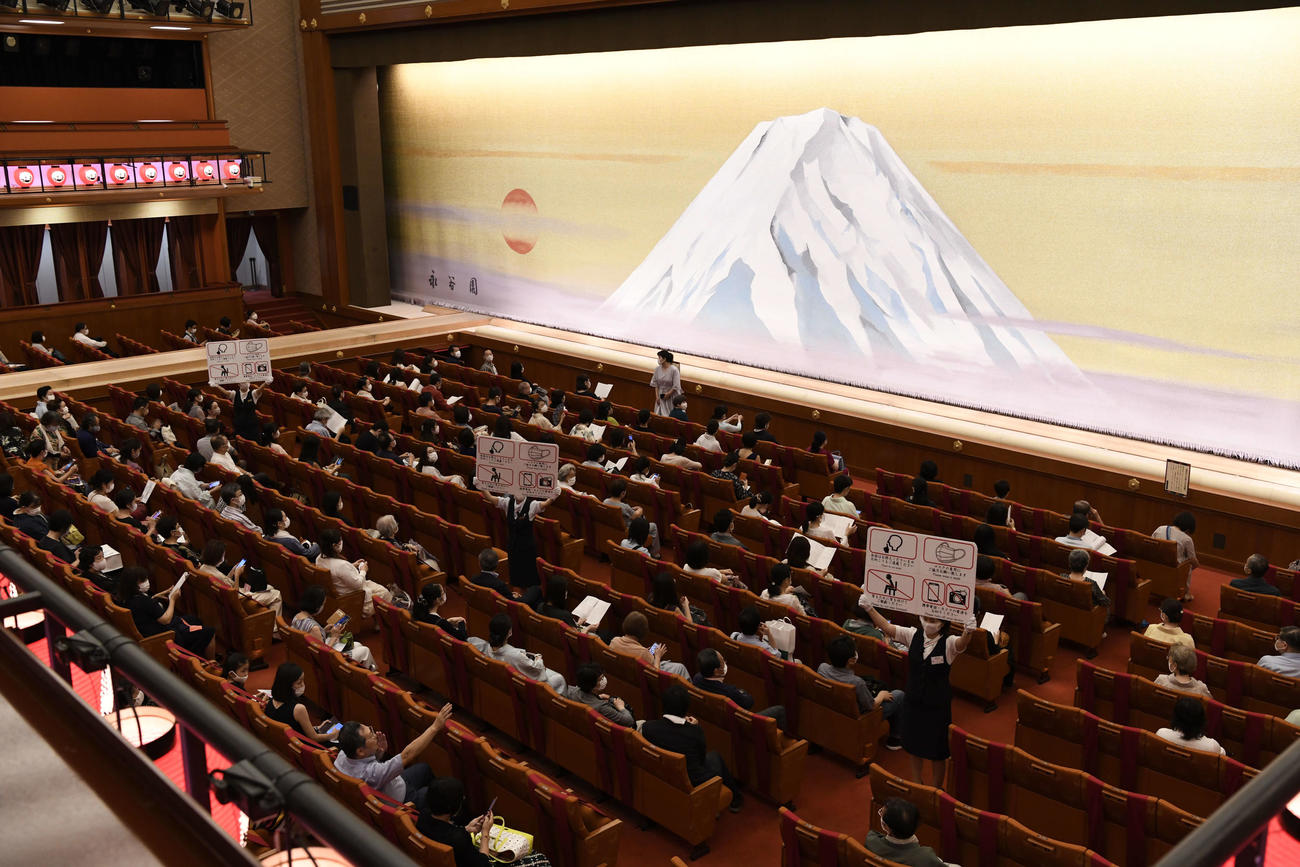 「八月花形歌舞伎」初日開演前の客席の様子コピーライト松竹
