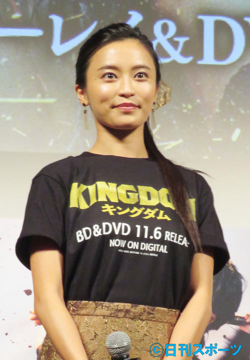映画「キングダム」ブルーレイ&DVDリリース記念前夜祭に参加した小島瑠璃子(19年11月5日撮影)